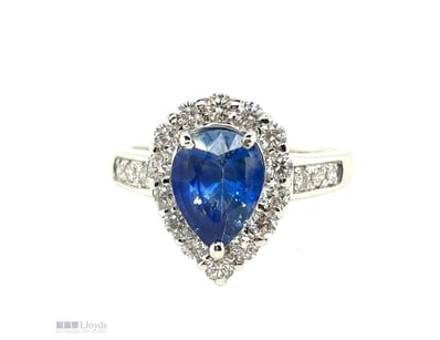 18CT WHITE GOLD (XRF TESTED) SAPPHIRE AND DIAMOND ...