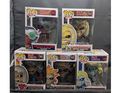 IRON MAIDEN FUNKO POP! ROCKS COLLECTION - FIVE PIE...