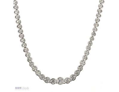 PT 950 PLATINUM, 3.00CT TDW DIAMOND, GRADUATED NEC...