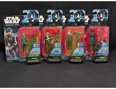 STAR WARS ACTION FIGURE COLLECTION - FOUR HASBRO F...