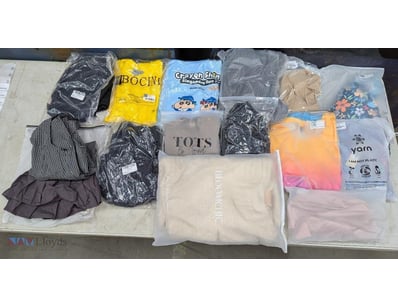 Bulk clothing lot comprising packaged garments fro...