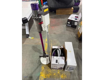 Assorted homewares, including Dyson stick vacuum, ...