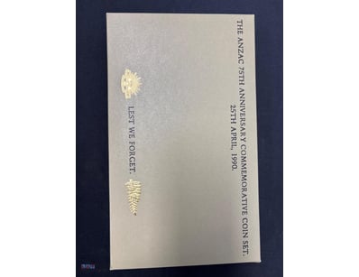 THE ANZAC 75TH ANNIVERSARY COMMEMORATIVE COIN SET,...