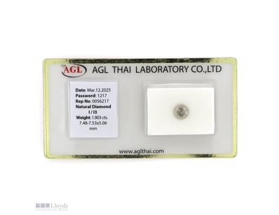 1.903CT CERTIFIED, NATURAL DIAMOND     

Round Bri...