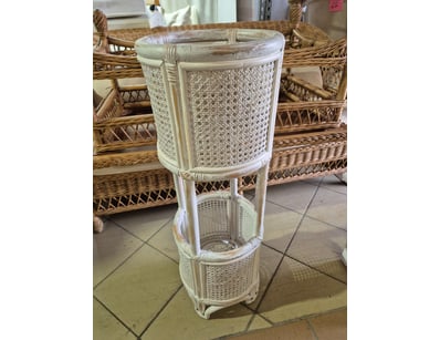 Rattan Two Level Plant Stand, White Wash Style

...