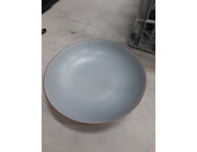 Bowls, duck egg blue finish, diameter 24cm.

SOLD ...