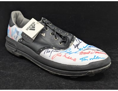 SIGNED GOLF SHOE WITH VARIOUS PLAYER SIGNATURES
...