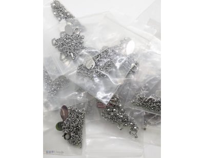 COLLECTION OF 2MM SILVER COLOURED BALL CHAINED NEC...