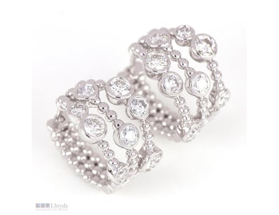 1.99 CT ROUND BEZEL-SET CHANDELIER EARRINGS IN 18K...