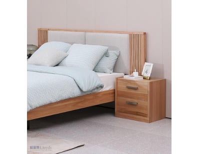 RRP $790 Pair of solid timber bedside tables featu...