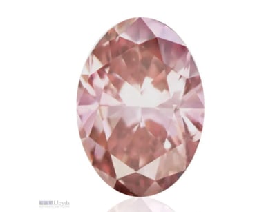 0.34CT AUSTRALIAN PINK CHAMPAGNE OVAL DIAMOND OF A...