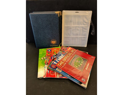ASSORTED ITEMS INCLUDING ALBUMS CARD PROTECTOR SLE...