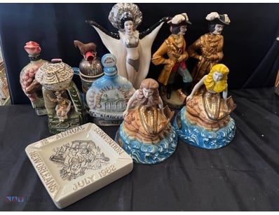 JIM BEAM NOVELTY LIQUEUR DECANTERS AND COLLECTIBLE...