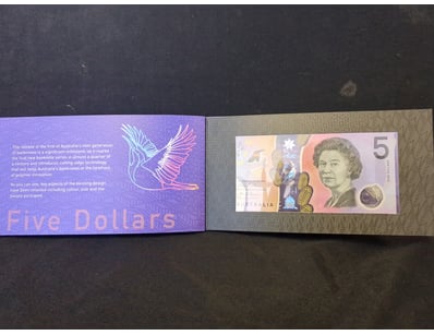 NEXT GENERATION AUSTRALIAN $5 BANKNOTE - PRESENTAT...