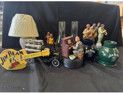 JIM BEAM WHISKEY DECANTERS COLLECTION WITH MUSICAL...