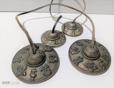 TIBETAN SHINGSA STYLE BRASS CYMBALS

Condition: Go...