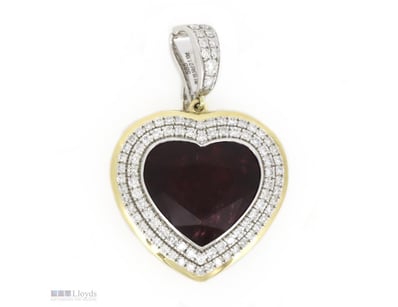 14K YELLOW/WHITE GOLD, 15.54CT RUBELLITE AND DIAMO...