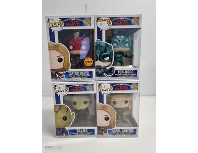CAPTAIN MARVEL FUNKO POP COLLECTION - FOUR BOXED F...