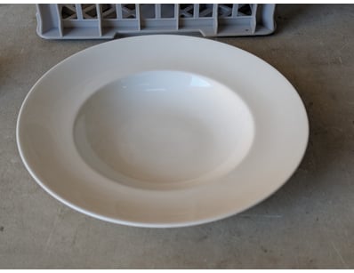 Bowl, white ceramic, 31cm diameter 

SOLD AS LOT...
