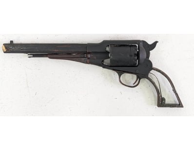 ANTIQUE PERCUSSION REVOLVER REPLICA WITH WOOD GRIP...