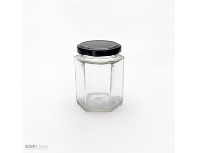 96Pcs 180ml/250g Hexagonal Glass Jars with Metal L...