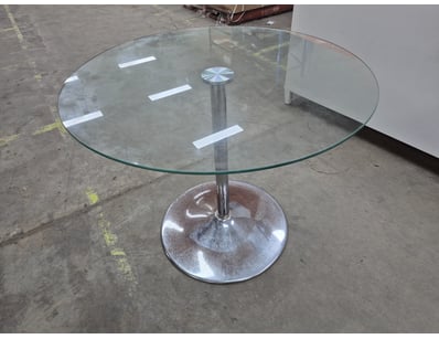Glass Table, Steel Style Base

Dimensions: H 73c...