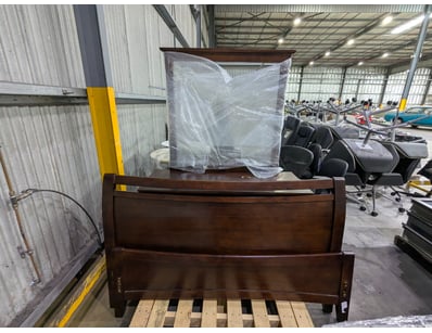 Queen bed frame and dresser set

Note: Minor damag...
