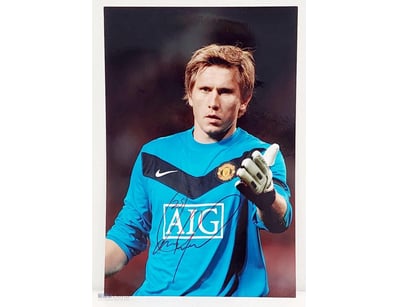 TOMASZ KUSZCZAK HAND SIGNED MANCHESTER UNITED SOCC...