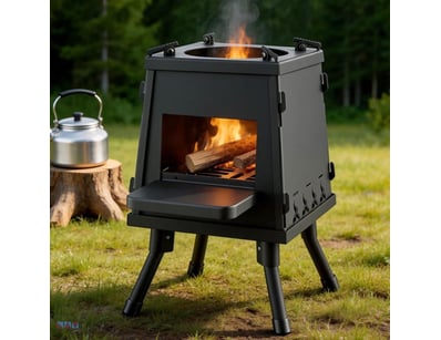 RRP $149. Grillz Fire Pit BBQ Portable Outdoor Fir...