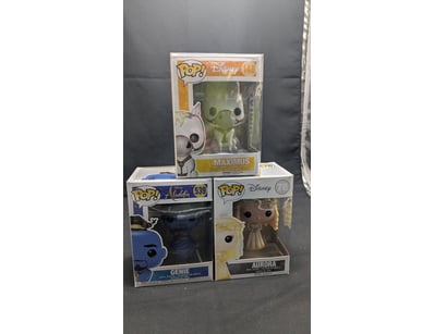 LOT OF THREE DISNEY FUNKO POP VINYL FIGURES - MAXI...