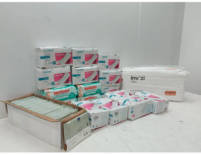 Assorted Lot Includes, Thick Baby Wipes Huggies, B...