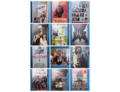 COLLECTION OF MUSIC POSTERS, INCLUDING BOB DYLAN, ...