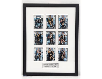 PORT ADELAIDE POWER HAND SIGNED & FRAMED 2004 CONQ...