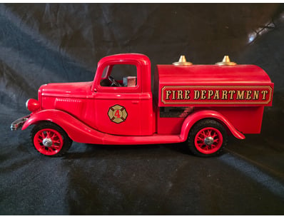 VINTAGE FIRE DEPARTMENT TANKER TRUCK DECANTER - JA...