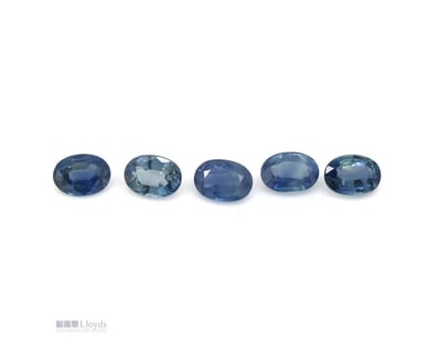 5.13CT TSW X 5, NATURAL CORUNDUM SAPPHIRES     

O...