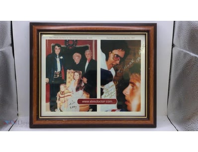 FRAMED ELVIS PRESLEY MEMORABILIA DISPLAY INCLUDING...
