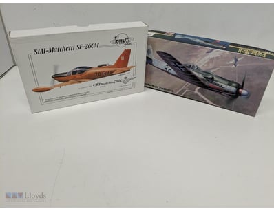 LOT OF TWO VINTAGE AIRCRAFT MODEL KITS - SIAI-MARC...