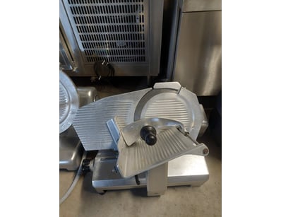 Aqous brand commercial meat slicer featuring a 250...