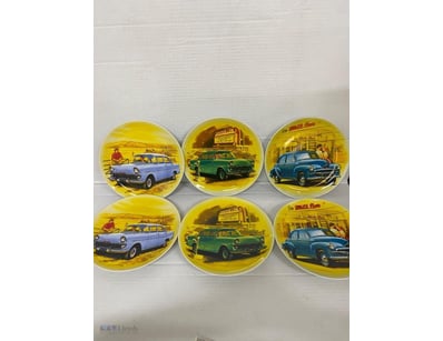 SET OF 6 VINTAGE CLASSIC CAR PLARES. 
2X 1953 THE ...