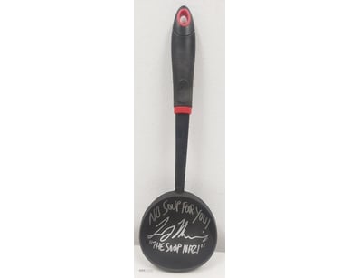 SOUP LADEL SIGNED BY THE SOUP NAZI LARRY THOMAS FR...