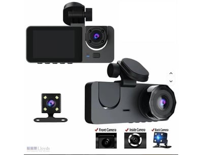 Camera Dash Cam HD 3 camera View  3 Len Camera Mir...