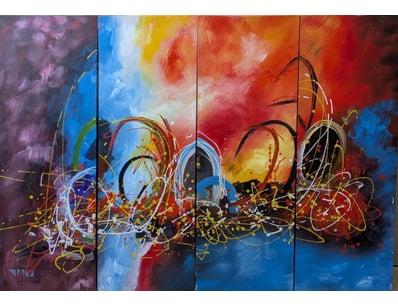UNKNOWN ARTIST

Four Acrylic On Canvas Paintings

...