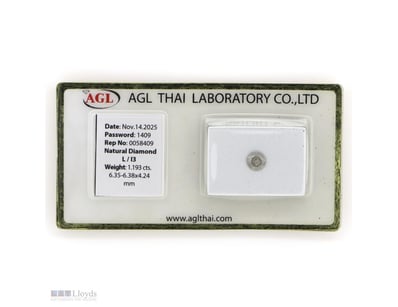 1.193CT CERTIFIED, NATURAL DIAMOND     

Round Bri...