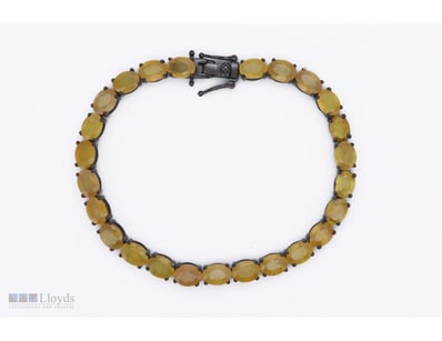 NATURAL SRI LANKAN SAPPHIRE BRACELET ON 925 SILVER...