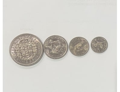 1965 NEW ZEALAND HALF FLORIN/ONE SHILLING/SIX PENC...