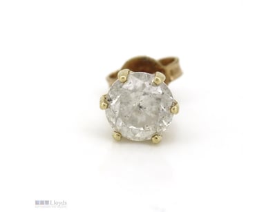 9K YELLOW GOLD, 1CT DIAMOND STUD.      

The Stud ...
