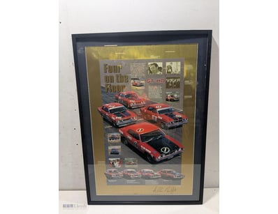 SIGNED ALLAN MOFFAT "FOUR ON THE FLOOR" GT-HO FORD...