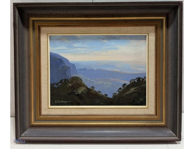 "EVENING ACROSS THE VALLEY" - OIL PAINTING BY JOHN...