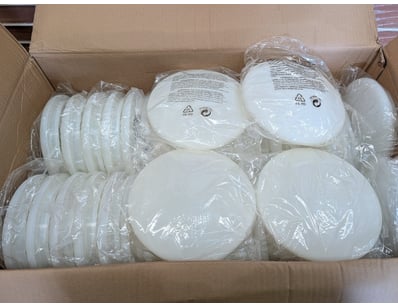 RRP $1702 BULK LOT - QTY x40 Fan Light Covers 

...