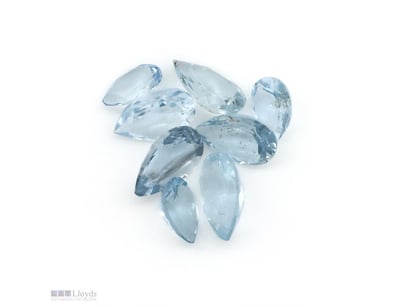 7.08CT TSW X 8, NATURAL BERYL AQUAMARINES     

Pe...